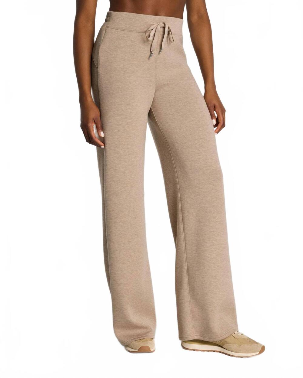 NEW SPANX airessentials wide leg pant in dune heather